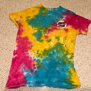 tie dye santa cruz skateboard t-shirt